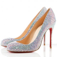 Christian Louboutin Fifi Strass 100 mm Occasion Spéciale Aurore Boréale Christian Louboutin Fifi Strass 100 mm Occasion Spéciale Aurore Boréale