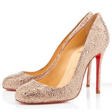 Christian Louboutin Fifi Strass 100 mm Occasion Spéciale Pêche Claire Christian Louboutin Fifi Strass 100 mm Occasion Spéciale Pêche Claire
