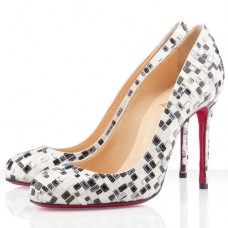 Escarpins Christian Louboutin Fifi 100 mm blancs Escarpins Christian Louboutin Fifi 100 mm blancs