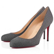 Escarpins Christian Louboutin Fifi 80 mm gris clair Escarpins Christian Louboutin Fifi 80 mm gris clair