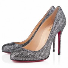 Escarpins Christian Louboutin Fifi Strass 100 mm gris Escarpins Christian Louboutin Fifi Strass 100 mm gris