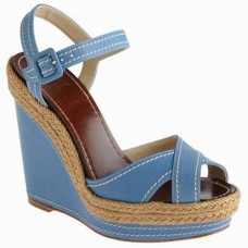 Escarpins compensés Christian Louboutin Almeria 120 mm bleus