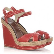 Escarpins compensés Christian Louboutin Almeria 120 mm rouges