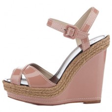 Escarpins compensés Christian Louboutin Almeria 120 mm couleur chair