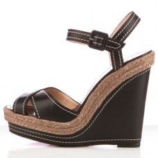 Escarpins compensés Christian Louboutin Almeria 120 mm noirs