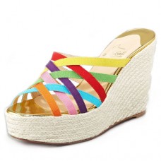 Christian Louboutin Crépon 140mm Compensées Multicolore