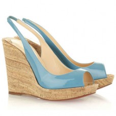 Escarpins compensés Christian Louboutin Jean Paul 120 mm bleu clair Escarpins compensés Christian Louboutin Jean Paul 120 mm bleu clair