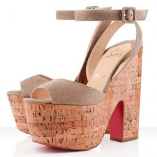 Christian Louboutin Super Dombasle 140mm Coins Taupe
