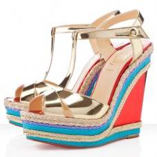 Christian Louboutin Trotolita 140mm Wedges Platine