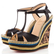 Escarpins compensés Christian Louboutin Trotolita 140 mm noirs Escarpins compensés Christian Louboutin Trotolita 140 mm noirs