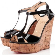 Escarpins compensés Christian Louboutin Marina Liège 140 mm noirs Escarpins compensés Christian Louboutin Marina Liège 140 mm noirs