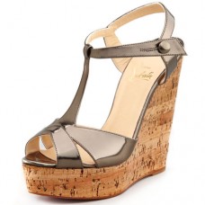 Escarpins compensés Christian Louboutin Marina Liège 140 mm Taupe Escarpins compensés Christian Louboutin Marina Liège 140 mm Taupe