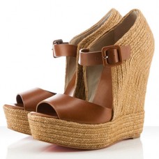 Espadrilles compensées Christian Louboutin Praia 140 mm marron Espadrilles compensées Christian Louboutin Praia 140 mm marron