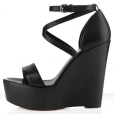 Escarpins compensés Christian Louboutin Si Ma Zeppa 140 mm noirs Escarpins compensés Christian Louboutin Si Ma Zeppa 140 mm noirs