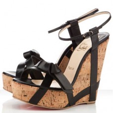 Escarpins compensés Christian Louboutin Miss Cristo 140 mm noirs Escarpins compensés Christian Louboutin Miss Cristo 140 mm noirs