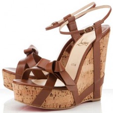 Escarpins compensés Christian Louboutin Miss Cristo 140 mm marron Escarpins compensés Christian Louboutin Miss Cristo 140 mm marron