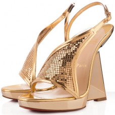 Escarpins compensés Christian Louboutin Roxy Muse 120 mm Or Escarpins compensés Christian Louboutin Roxy Muse 120 mm Or