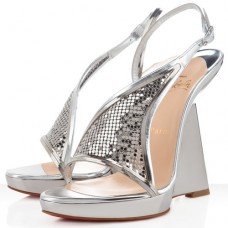 Escarpins compensés Christian Louboutin Roxy Muse 120 mm argentés Escarpins compensés Christian Louboutin Roxy Muse 120 mm argentés