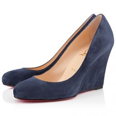 Escarpins compensés Ron Zeppa 80 mm bleus de Christian Louboutin Escarpins compensés Ron Zeppa 80 mm bleus de Christian Louboutin