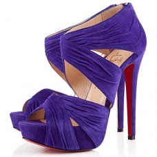 Bottines Christian Louboutin Bandra 140 mm Parme