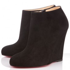 Bottines Christian Louboutin Belle Zeppa 100 mm noires