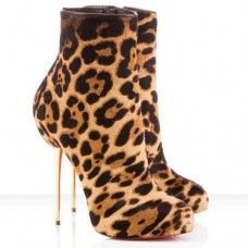 Bottines Christian Louboutin Big Lips Booty 120 mm à imprimé léopard Bottines Christian Louboutin Big Lips Booty 120 mm à imprimé léopard