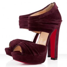 Bottines Christian Louboutin Applique 140 mm prune