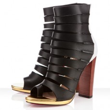Bottines Christian Louboutin Decoupata 120 mm noires Bottines Christian Louboutin Decoupata 120 mm noires