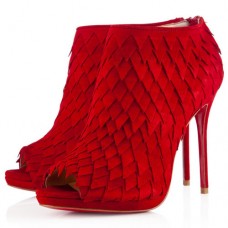Bottines Christian Louboutin Diplonana 120 mm rouges Bottines Christian Louboutin Diplonana 120 mm rouges