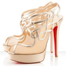 Bottines Christian Louboutin Brandaplato 140 mm Platine Bottines Christian Louboutin Brandaplato 140 mm Platine