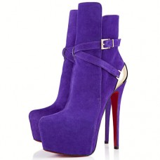 Bottines Christian Louboutin Equestria 160 mm Parme Bottines Christian Louboutin Equestria 160 mm Parme