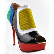 Bottines Christian Louboutin Futura 140 mm multicolores Bottines Christian Louboutin Futura 140 mm multicolores