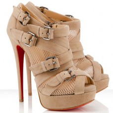 Bottines Christian Louboutin Mad Marta 140 mm beiges Bottines Christian Louboutin Mad Marta 140 mm beiges