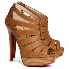 Bottines Christian Louboutin Piqué Cire 140 mm marron Bottines Christian Louboutin Piqué Cire 140 mm marron