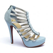 Bottines Christian Louboutin Romaine 140 mm bleues