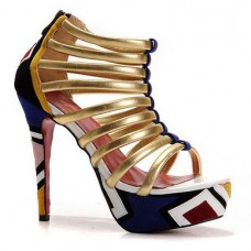 Bottines Christian Louboutin Romaine 140 mm multicolores