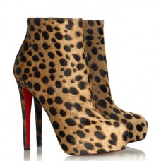 Bottines Christian Louboutin Miss Clichy 140 mm à imprimé léopard Bottines Christian Louboutin Miss Clichy 140 mm à imprimé léopard