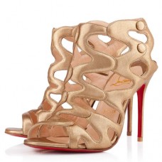 Bottines Christian Louboutin Valonana 100 mm dorées