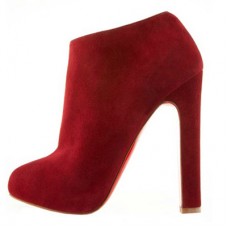 Bottines Christian Louboutin Vicky Booty 120 mm rouges