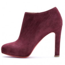 Bottines Christian Louboutin Vicky Booty 120 mm prune
