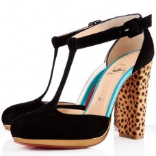 Bottines Christian Louboutin Minochon 120 mm noires Bottines Christian Louboutin Minochon 120 mm noires