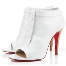 Bottines Christian Louboutin Maotic 120 mm blanches Bottines Christian Louboutin Maotic 120 mm blanches