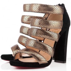 Bottines Christian Louboutin Mehari 120 mm dorées Bottines Christian Louboutin Mehari 120 mm dorées