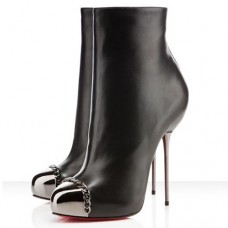 Bottines Christian Louboutin Metaliboot 120 mm noires Bottines Christian Louboutin Metaliboot 120 mm noires