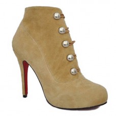 Bottines Christian Louboutin Fifre Corset 120 mm couleur camel Bottines Christian Louboutin Fifre Corset 120 mm couleur camel