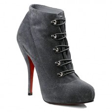 Bottines Christian Louboutin Fifre Corset 120 mm grises Bottines Christian Louboutin Fifre Corset 120 mm grises