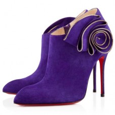 Bottines Christian Louboutin Mrs Baba 100 mm Parme Bottines Christian Louboutin Mrs Baba 100 mm Parme