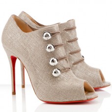 Bottines Christian Louboutin Loubout 100 mm Taupe Bottines Christian Louboutin Loubout 100 mm Taupe