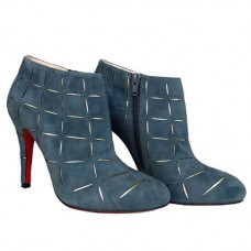Bottines Christian Louboutin Globe 100 mm bleues Bottines Christian Louboutin Globe 100 mm bleues