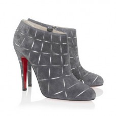 Bottines Christian Louboutin Globe 100 mm grises Bottines Christian Louboutin Globe 100 mm grises